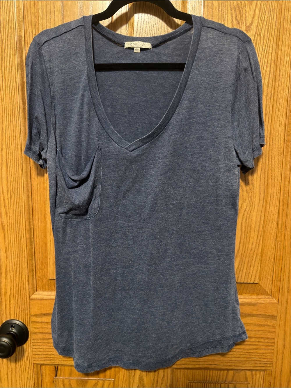 Z Supply Distressed Pocket T shirt size L
